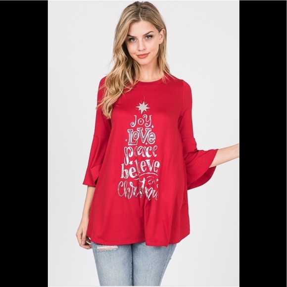 2 for $40❤️PLUS size Christmas top - Picture 4 of 11